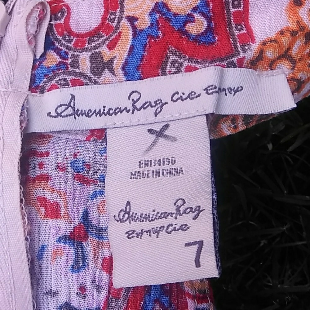 American Rag Tiered Gypsy Boho Romper 7 All Rayon - Picture 5 of 8